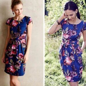 Anthropologie Moulinette Soeurs Blue Floral Rosada Dress